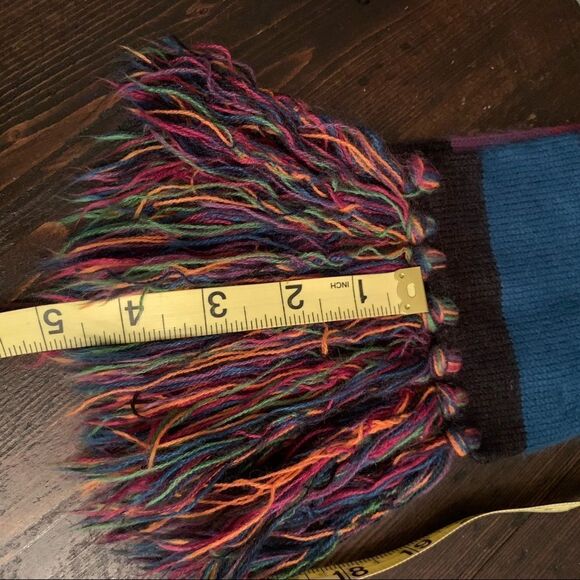 Multi color acrylic scarf with fringe by Cejon - Picture 6 of 6
